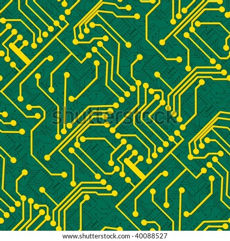 circuit board wallpaper. Seamless vector wallpaper