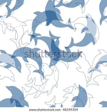 Background Images Of Dolphins. stock photo : Seamless ackground with dolphins