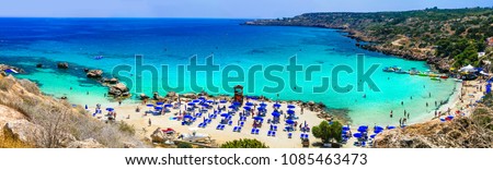 Beautiful beaches of Cyprus island - Konnos Bay in Cape Greko natural park