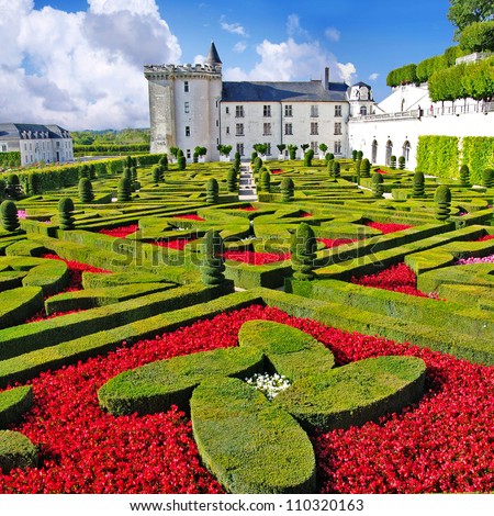 Beautiful Villandry castle , Loire valley, France