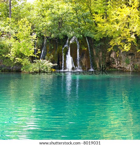 Beautiful Turquoise Waterfall