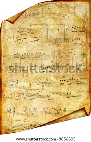 vintage musical scroll