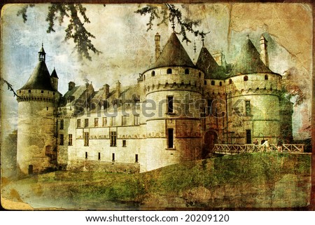 medieval castle - old book of the fairy tales