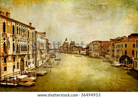 Grand canal -Venice - artwork in painting style