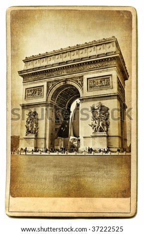 European Architecture on European Landmarks Parisian Architecture Vintage Cards Series   Stock