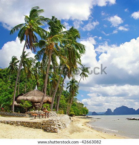 stock photo tropical island scenery