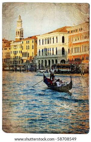 Venice, Grad channel - retro styled picture
