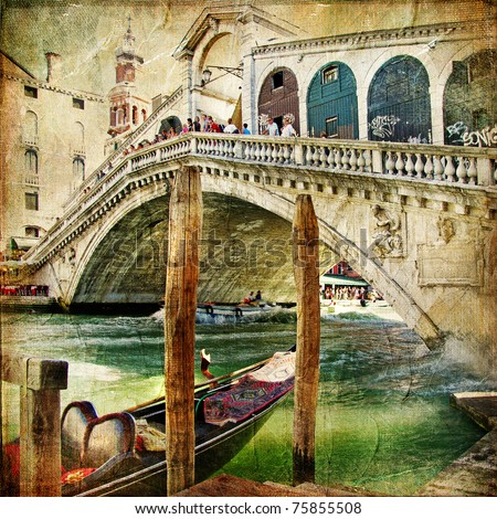 colors of Venice - artwork in painting style  from my italian series