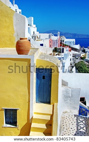 colors of Greece series - Santorini, traditional cycladic architecture