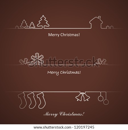 Set of vector design elements for Christmas cards decoration Set of vector design elements for Christmas cards decoration