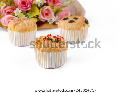 cupcake white background flower