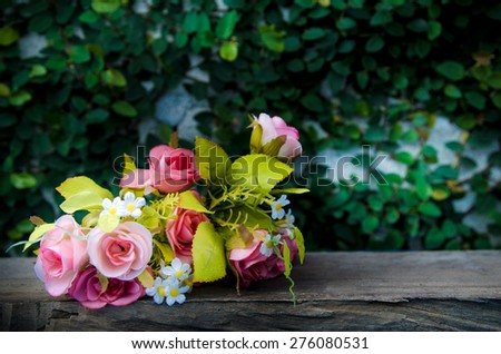 rose flower ivy background