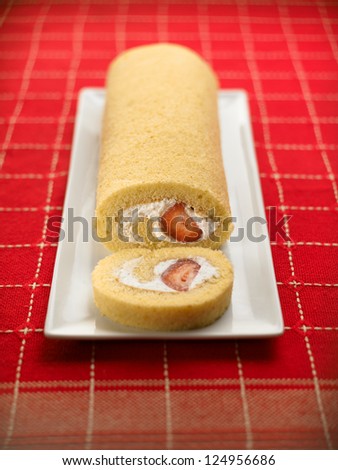 sweet food dessert, cake in setting minimal on the typical background