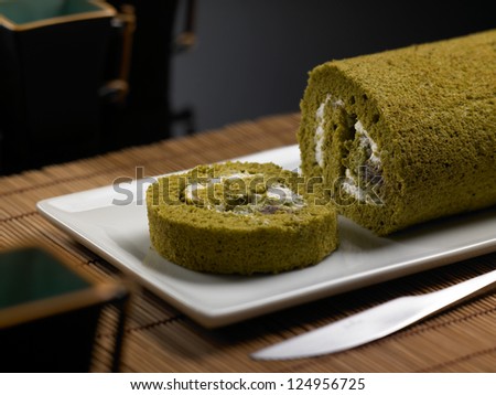 sweet food dessert, cake in setting minimal on the typical background