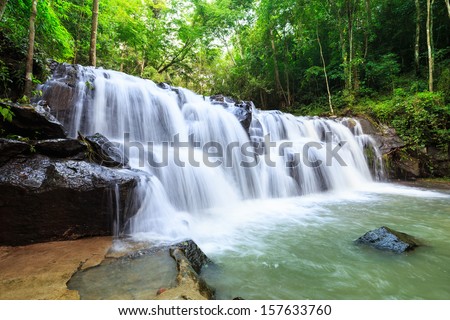 Waterfall in Namtok Samlan National Park, Saraburi, Thailand