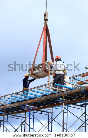 labor working in construction site