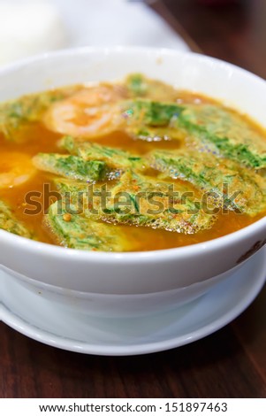 tom yam kung thai cuisine with Vegetable