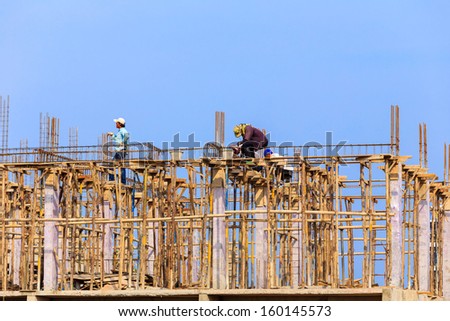 labor working in construction site