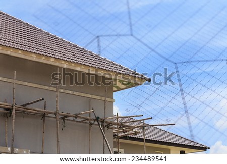 scaffold support for house building