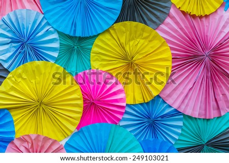 Colorful circle paper pattern background