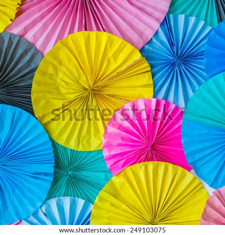 Colorful circle paper pattern background