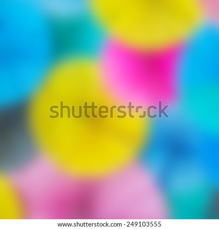 Colorful circle paper pattern background with blur filter