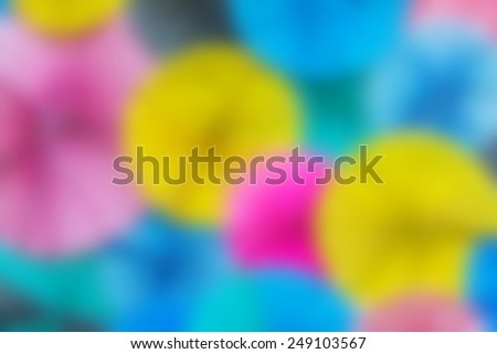 Colorful circle paper pattern background with blur filter