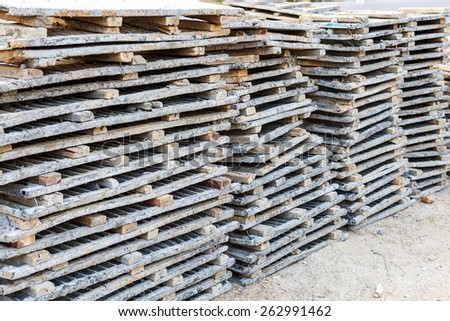 Wood beam stack for construction job
