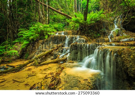 wonderful waterfall in thailand, Pugang waterfall chiangrai