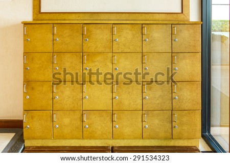 Shoes cabinet in office