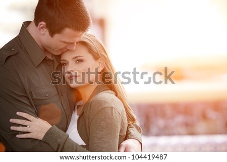 Attractive young couple in love