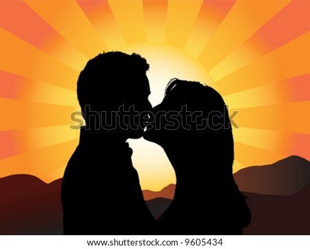 couple kissing silhouette image. hair silhouette couples kissing couple kissing silhouette image. of a young