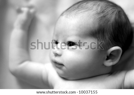 black and white photography baby. stock photo : Black and white