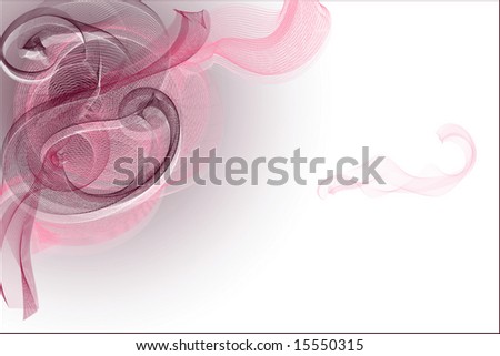 Pink abstract swirls with room for copy