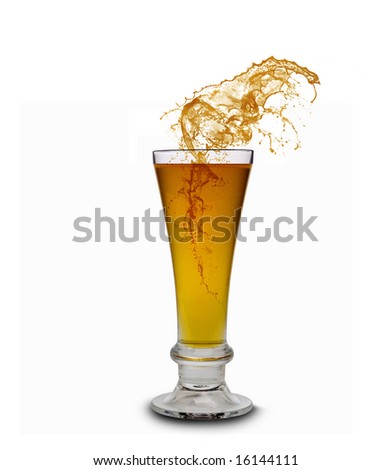 splashing beer