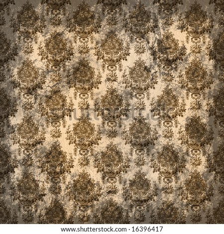 stock photo Brown vintage grungy old wallpaper