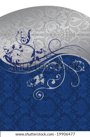 stock photo Elegant blue and silver background