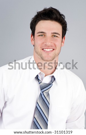 Attractive young casual business man