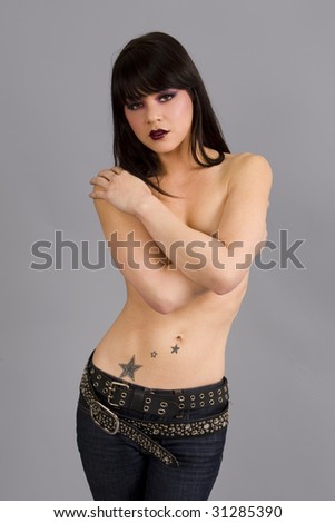 woman with colorful tattoo