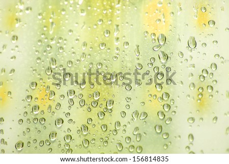 Water drops formed in a crystal abstract figures