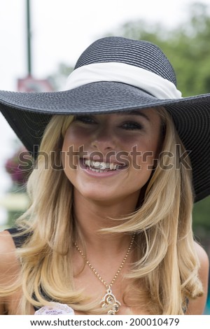 ROYAL ASCOT, BERKSHIRE, UK - JUNE 19: Kimberley Garner attending Royal Ascot horse racing on Ladies Day Thursday, June 19, 2014. Kimberley is a TV celebrity from the British TV show \