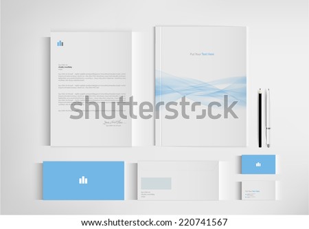 set folder documentation for business. vector
