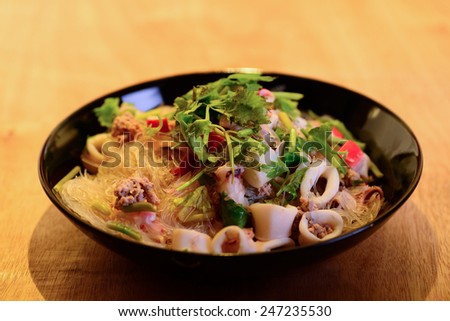 vermicelli salad,Thailand food noodle salad