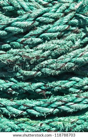 Decorative, beautiful rope of the cruise ship, background, texture