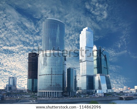 View of Moscow. Moscow-city business center, Russia.