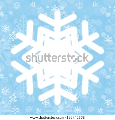 snowflake light blue card template