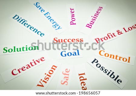 business words print out background