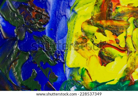Abstract hand painted acrylic color background