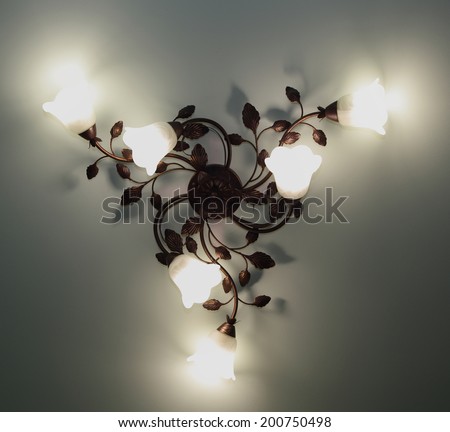 lamp on the ceiling