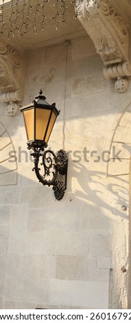 The lantern on the wall